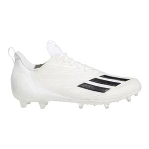 Adidas Adizero Football Cleats White Black 3 Stripe Athletic Shoes Size 13